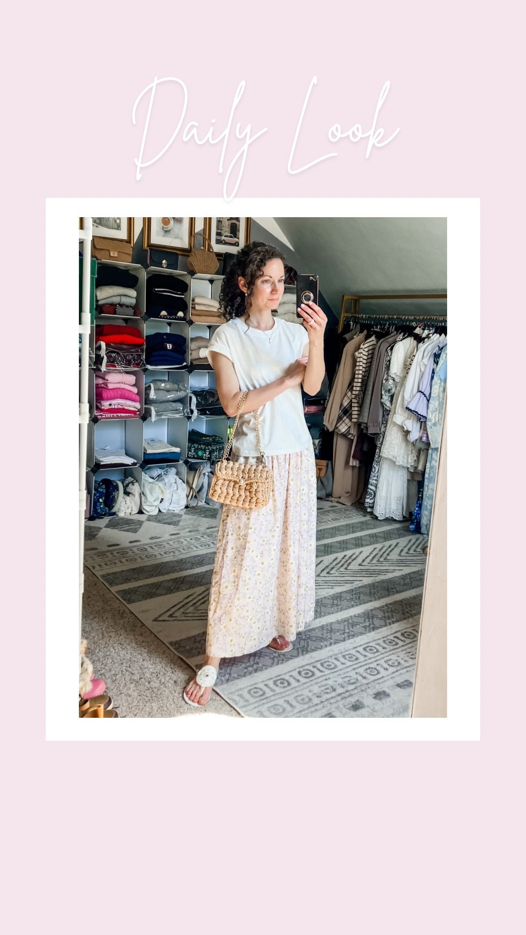 A pink and white spring outfit!
White crop T-shirt from Amazon. 
Skirt is from a local boutique. 
Eternity band from Amazon. 
Bag from Chicwish. 
Sandals from Jack Rogers. 
Classic outfit. Spring outfit. Preppy outfit. Modest outfit. Colorful outfit  

#LTKootd #LTKgrwm #LTKdayinmylife