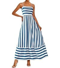 PRETTYGARDEN Womens Summer Dresses Floral Sleeveless Smocked Maxi Dress Boho Spaghetti Strap A Li... | Amazon (US)