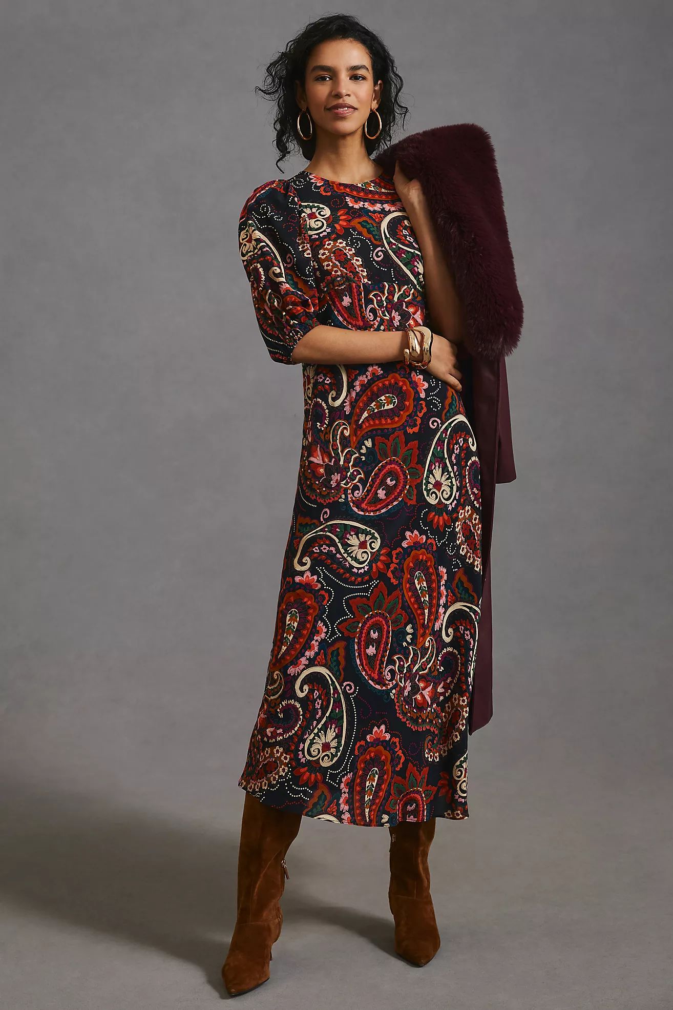 Kachel Puff-Sleeve Dress | Anthropologie (US)