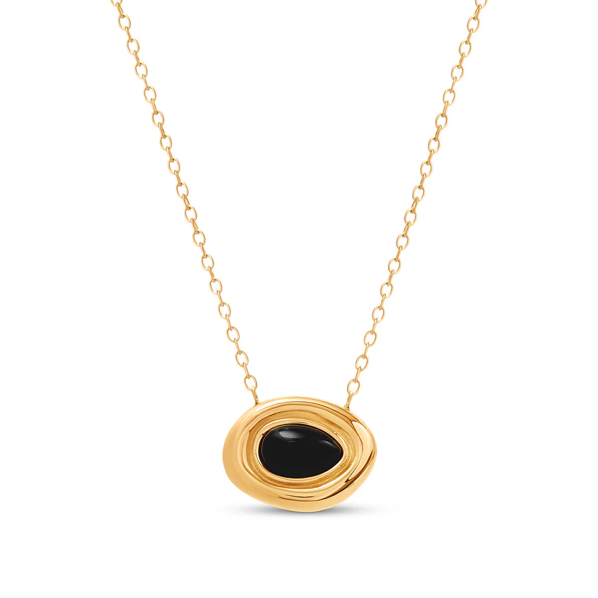 Black Onyx Molten Necklace (Gold) | Abbott Lyon