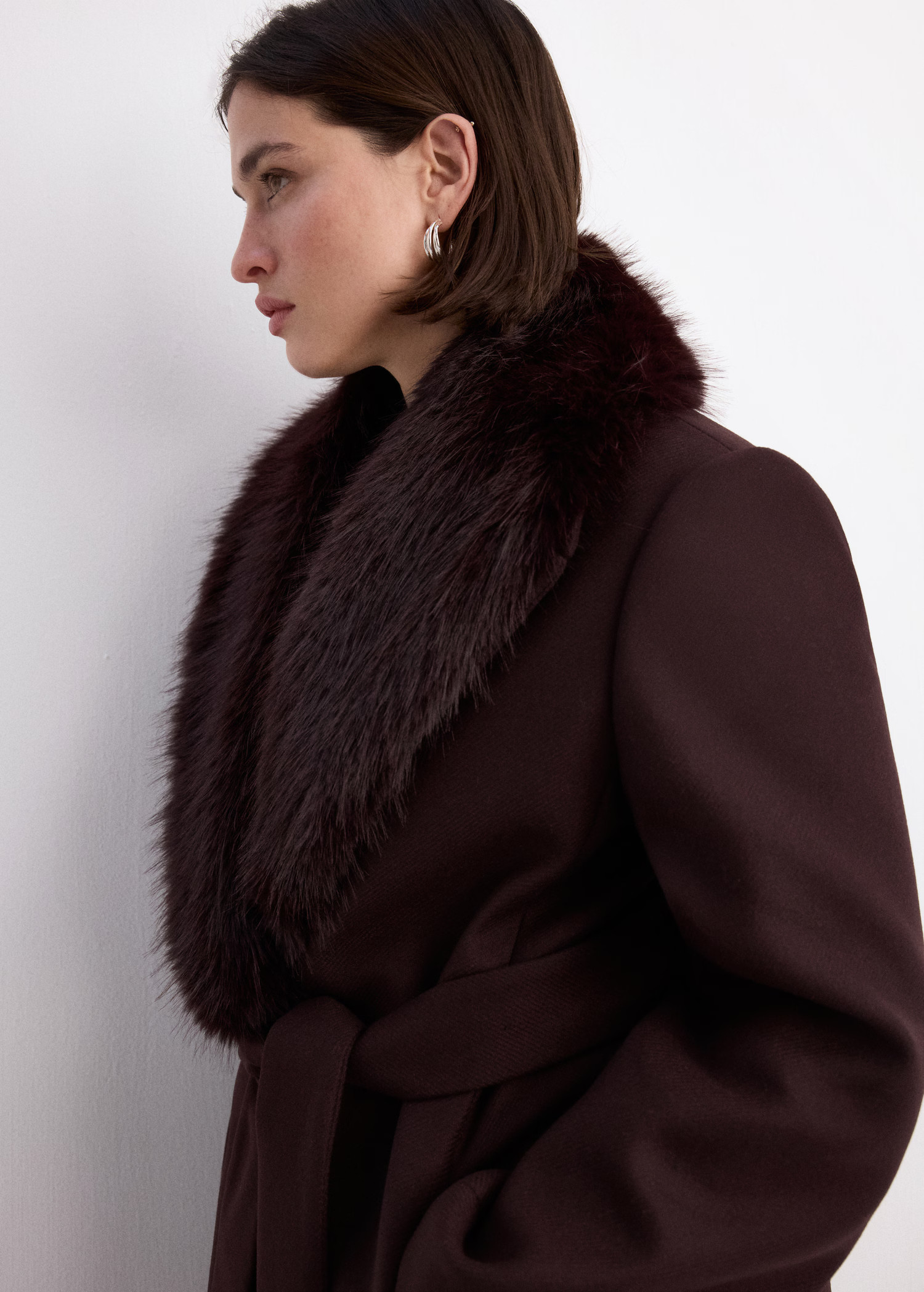 Manteco wool coat with fur collar | Mango (US/MX/AU)