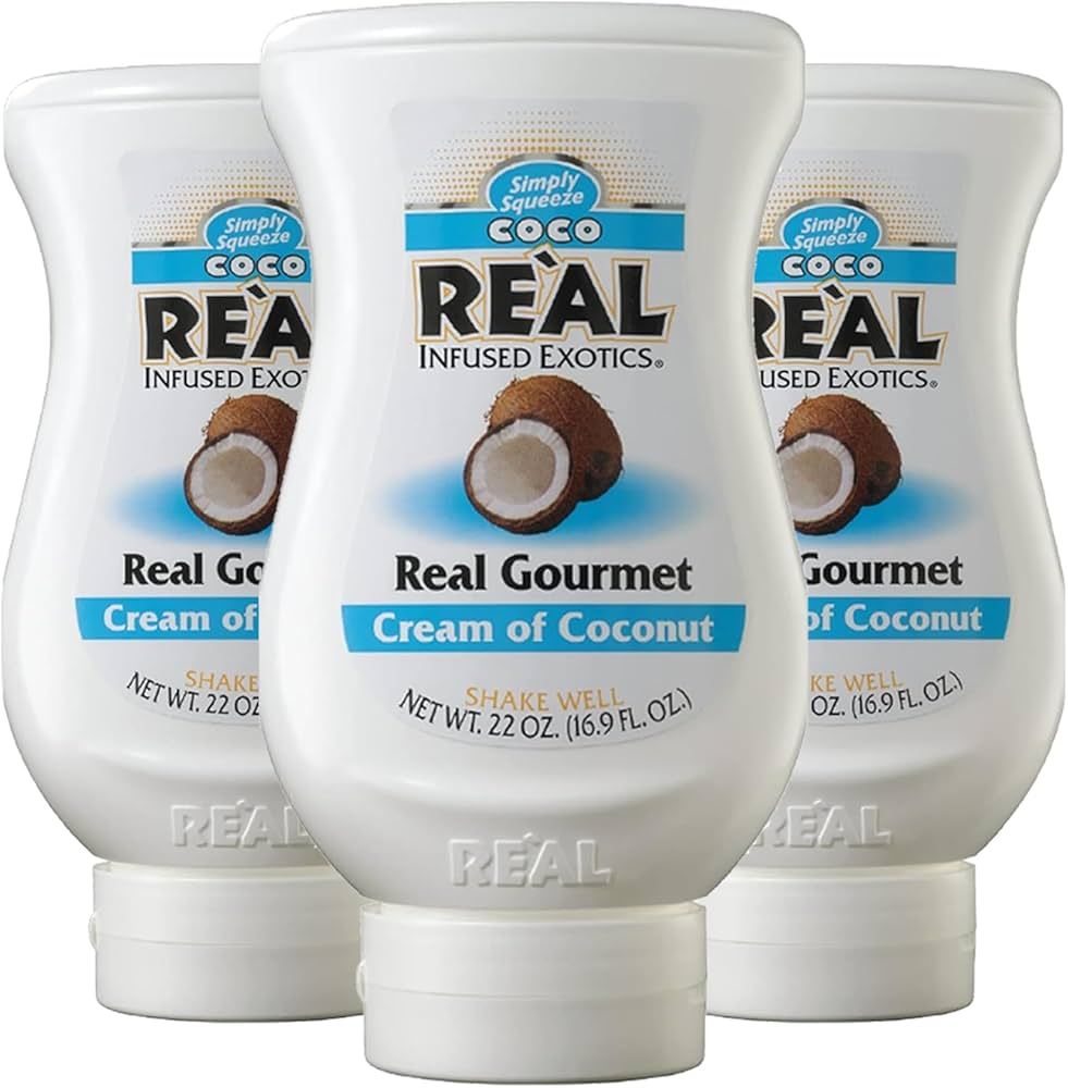 Reàl Infused Exotics Simply Squeeze 3 Pack Coconut Puree Infused Syrup 16.9oz Bottle for Mixolog... | Amazon (US)
