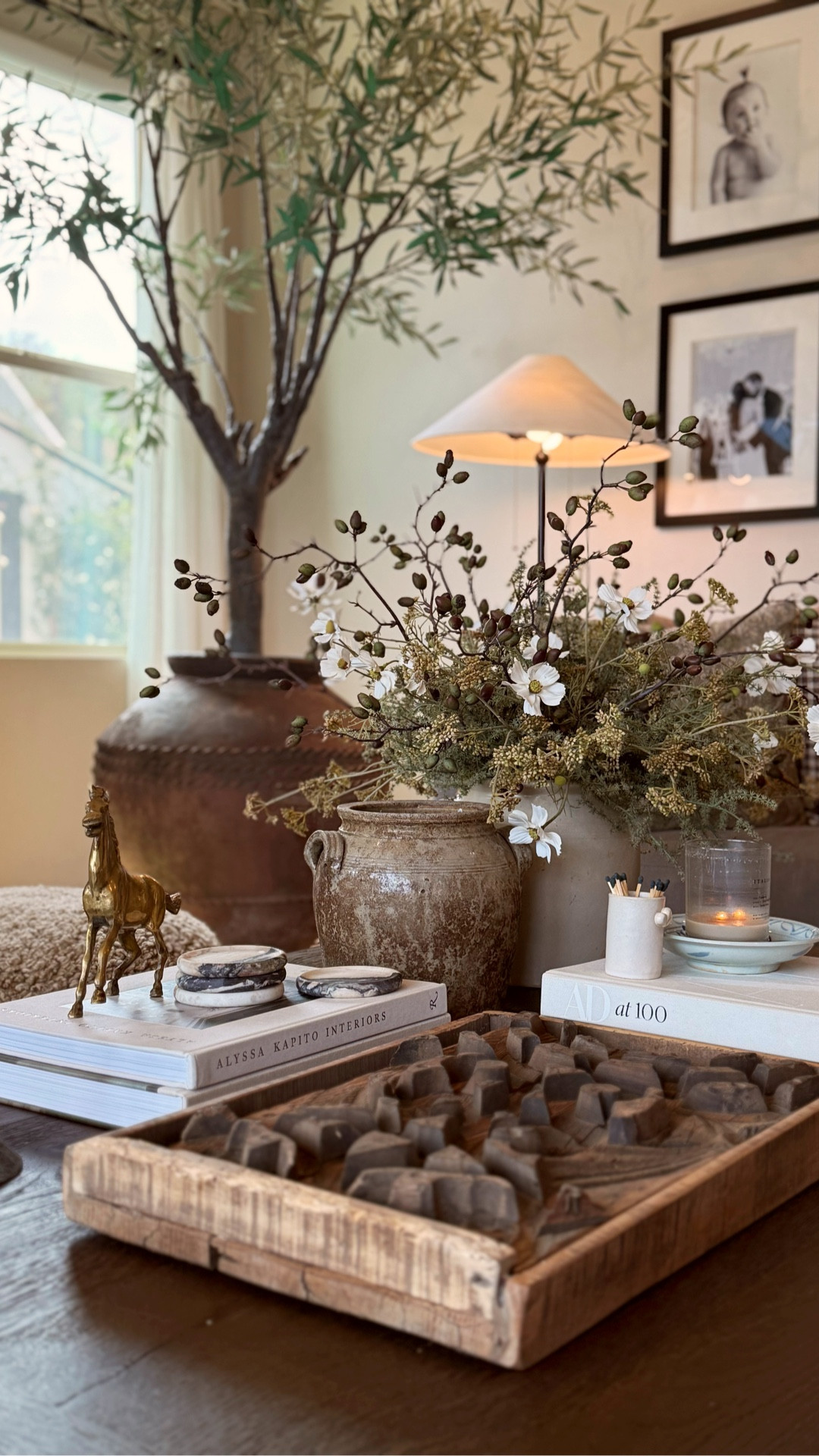 Coffee table styling. One of my favorite areas to refresh! Here’s a representation of mixing new & old together! 🫶🏼 #curated #home #homedecor #interiordesign #hannahnaylor 

#LTKU #LTKHome