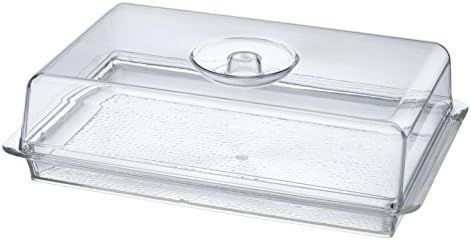 "Lillian Collection Plastic Dome Lid-12.63""X8.75"" | Acrylicware | Clear | 1 Pc Rectangular Tray... | Amazon (US)