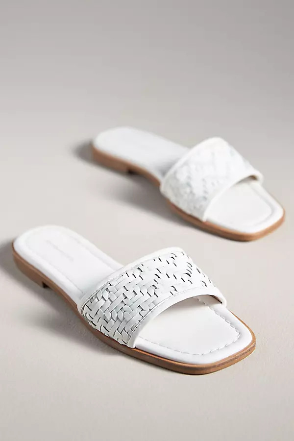 Woven Leather Slide Sandals | Anthropologie (US)