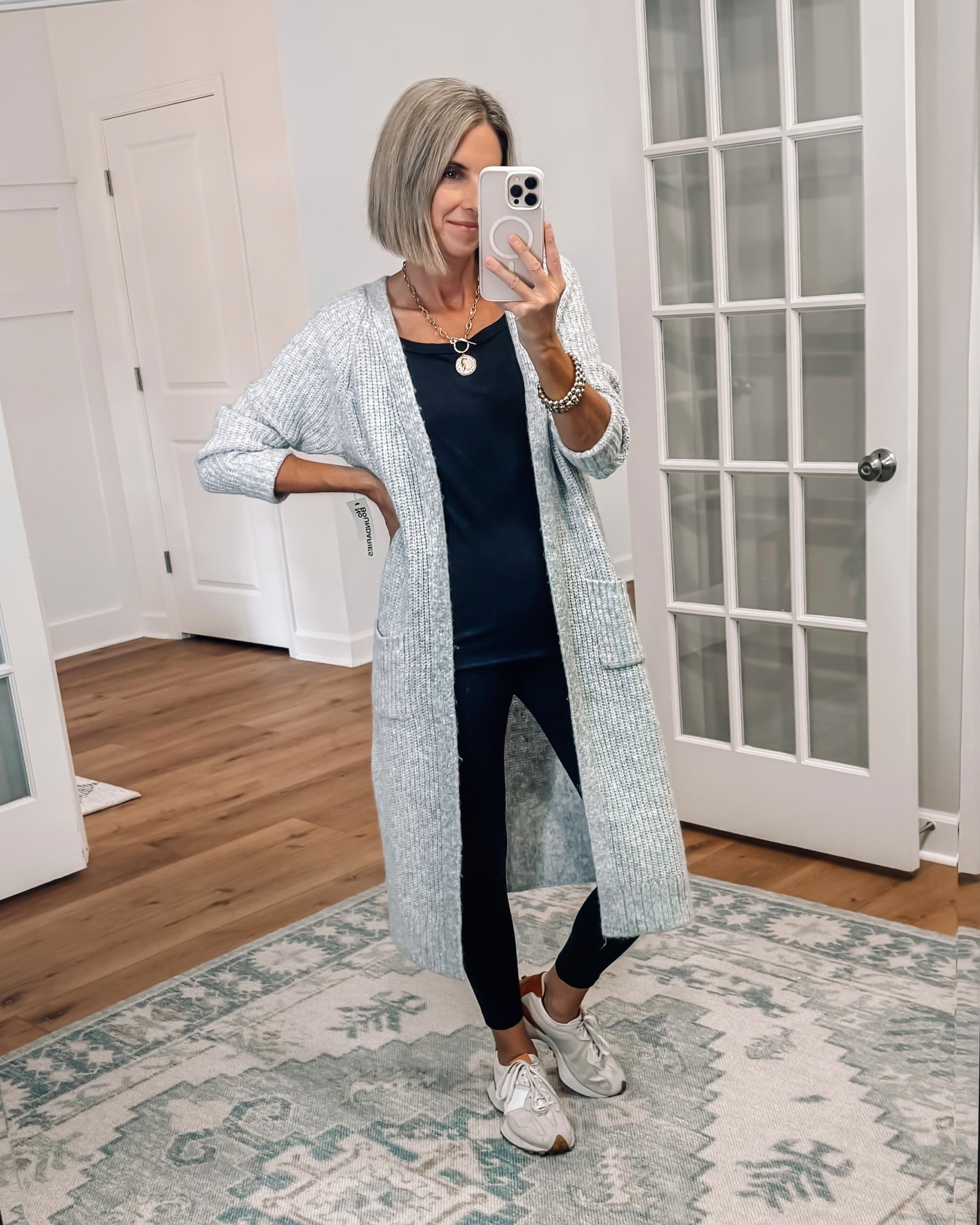 Cozy fall layers 🍂 Walmart cardigan duster (XS) — it’s so soft and warm! Paired it with a Walmart tank (sized up to a large for extra length) for an easy, casual fall style. Perfect for lounging or running errands in comfort. 🤎 #WalmartFinds #FallStyle #LTKFallFashion #CasualOOTD

#LTKFindsUnder50 #LTKSeasonal #LTKActive