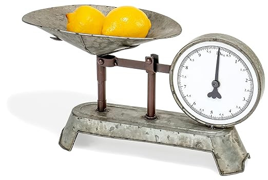 Red Co. 17” x 9” Vintage Reproduction Decorative Galvanized Metal Display Bowl, Kitchen Count... | Amazon (US)