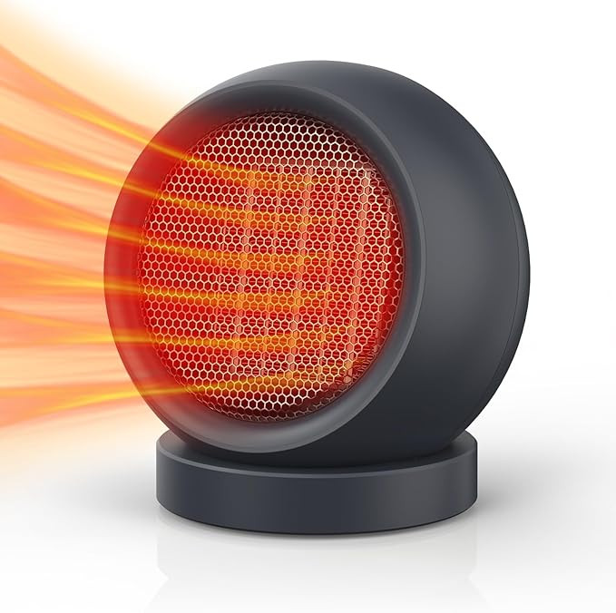 Coolfor Space Heater,PTC Ceramic Electric Desk Heater High Output Heater Fan for Home Bedroom Off... | Amazon (US)