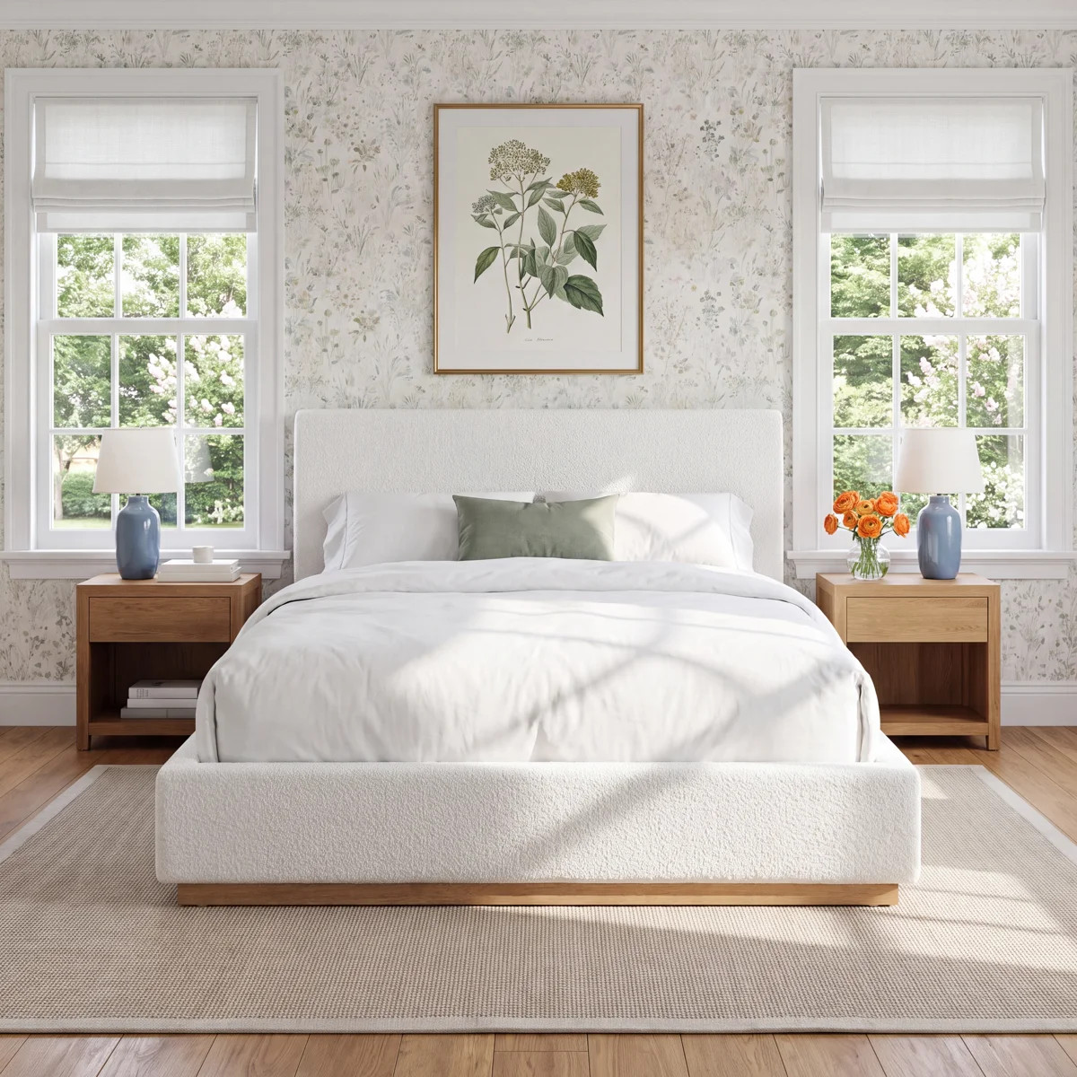 Drago Boucle Upholstered Bed Frame | Wayfair North America