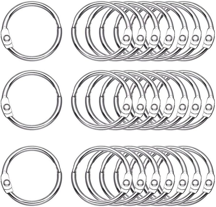 Antner 50 Pack Loose Leaf Book Binder Rings 1.2 Inch Nickel Plated Key Rings O-Ring for School Ho... | Amazon (US)