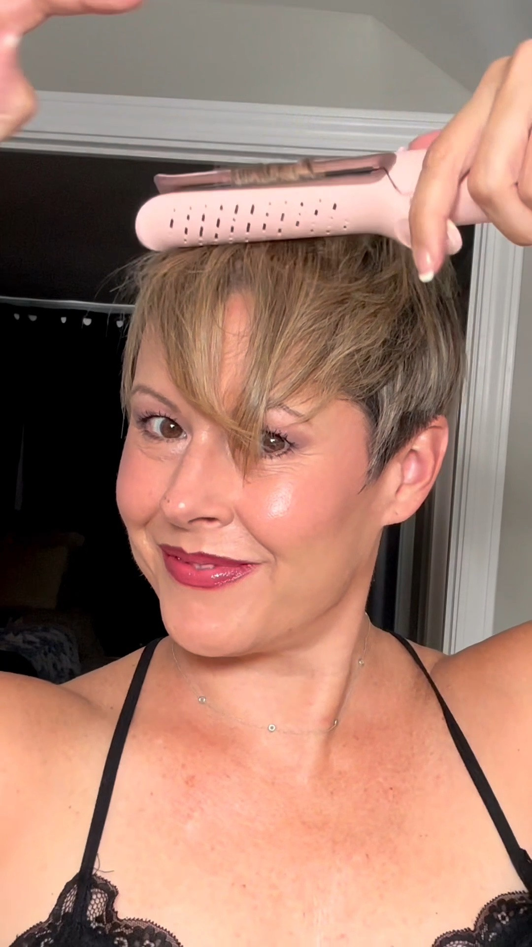 I know what you’re thinking…why use the Wavytalk Cool Curl Pro when my hair is already straight? Because straight doesn’t have to mean flat!

I use it to smooth everything into place while adding just a little movement—a flip here, a soft bend there, and the extra body my pixie needs. The 360° airflow technology helps set the style without making it look overly curled.

It’s the perfect tool for creating that polished, straight look with just enough shape and volume. Save this for your next short-hair styling day! 🤍

#LTKgrwm #LTKBeauty #LTKOver40