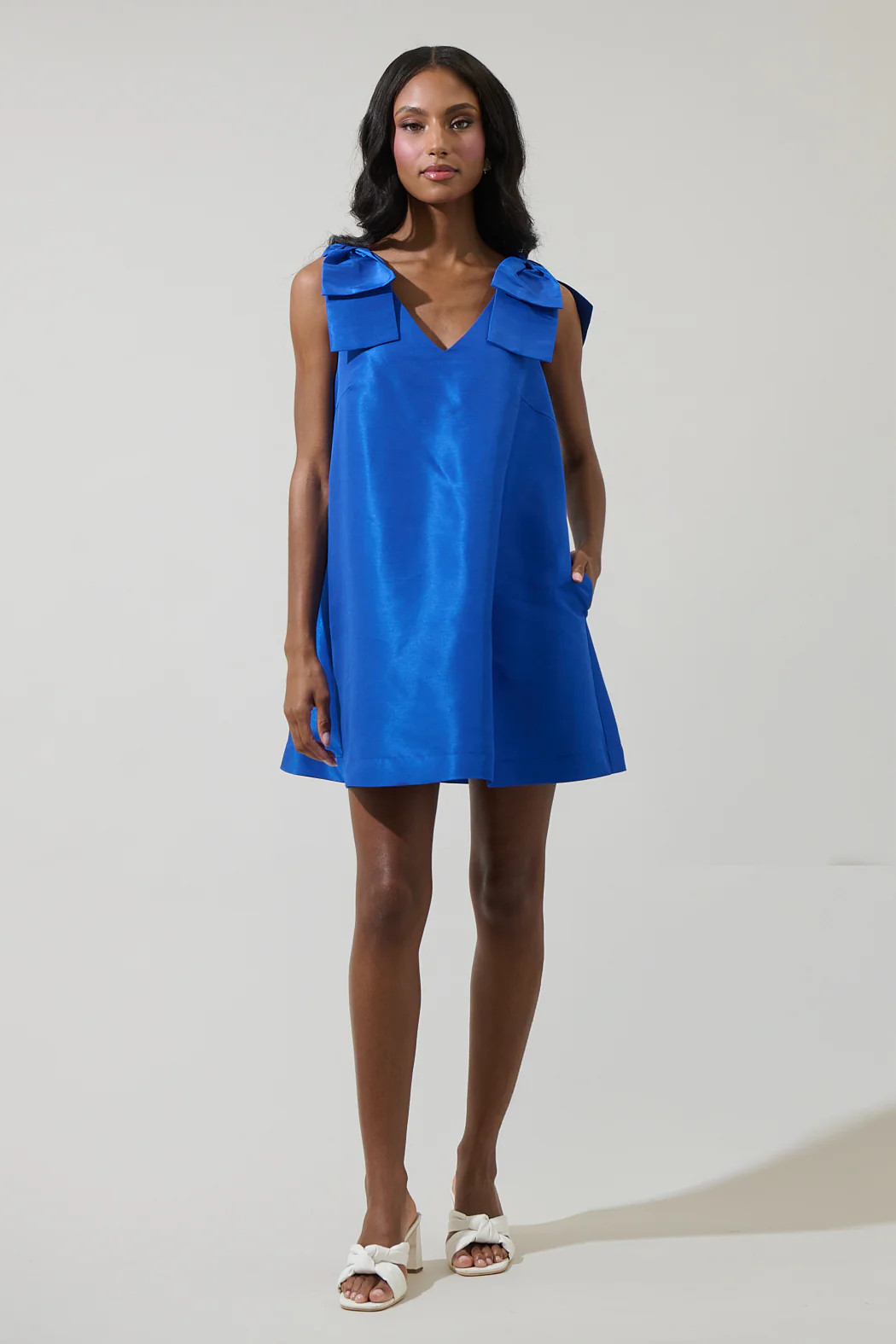 Alani Bow Trapeze Mini Dress | Sugarlips