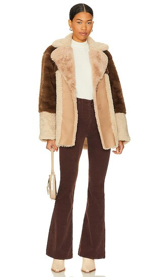 Jayde Cord Flare Pant in French Roast | Revolve Clothing (Global)
