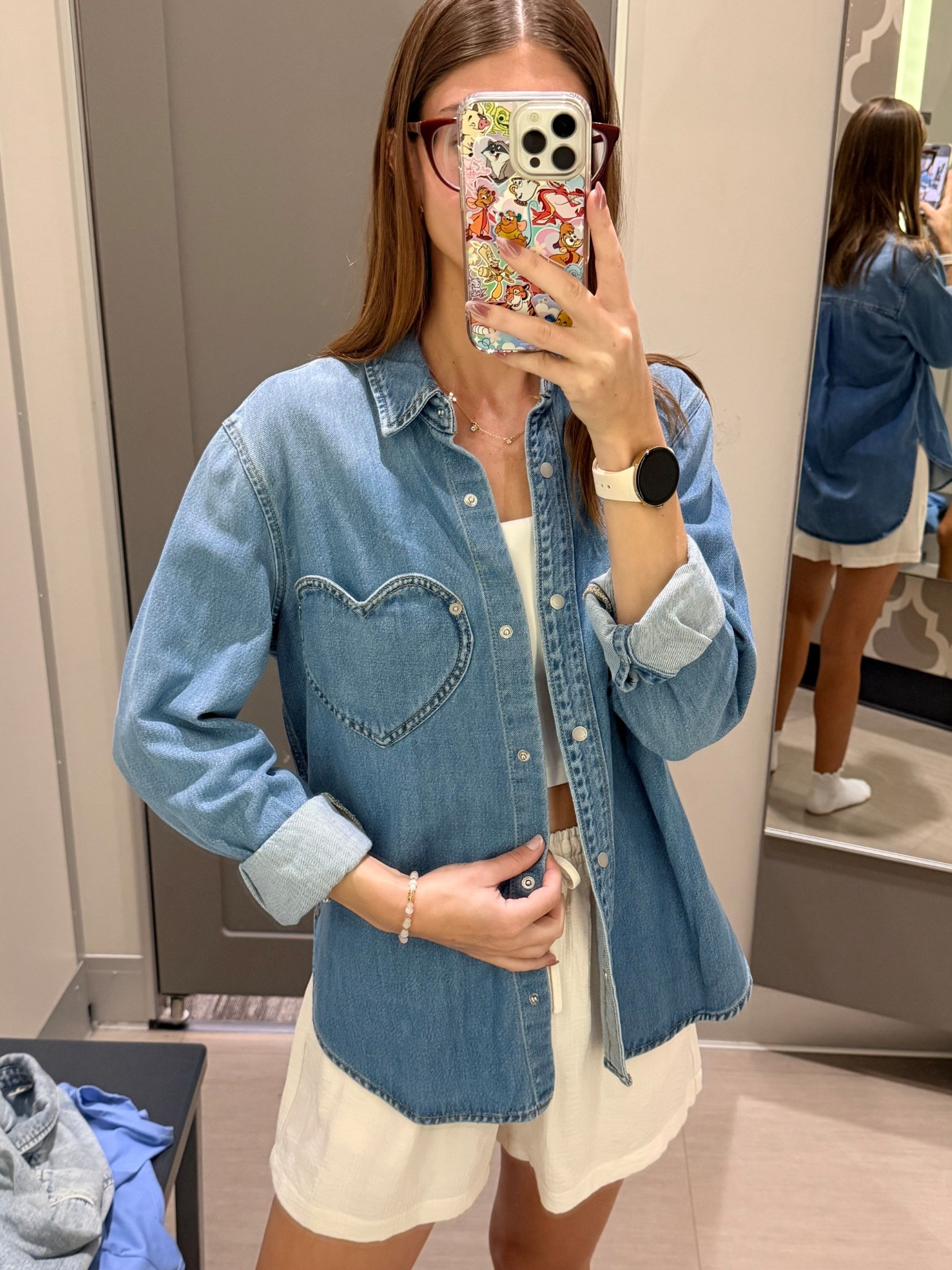 Cutie heart pocket denim shirt 🩵 & draw string shorts! 

Target finds, target haul, Valentine’s Day

#LTKFindsUnder50