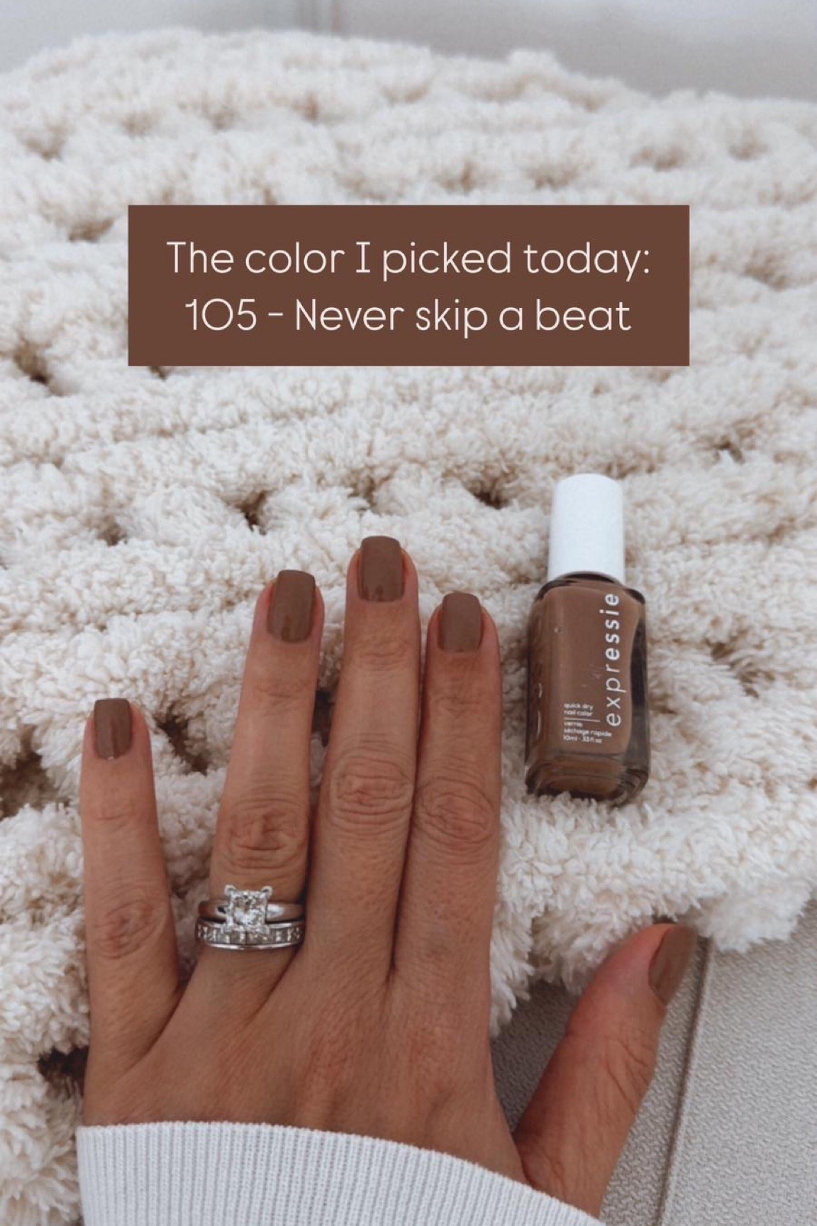 My new fall nail color, beautiful shade of brown! This is a vegan formula and looks beautiful for this season! 
 Shade 105 never skip a beat 

#LTKselfcare #LTKBeauty #LTKFindsUnder50