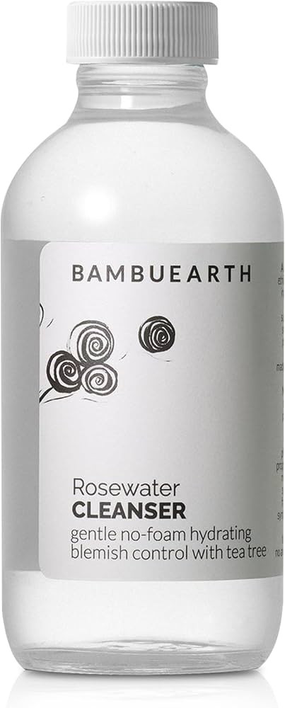 BambuEarth Rosewater Vegan Cleanser Helps Hydrate, Balance, and Soothe - Non-Foaming Cleanser wit... | Amazon (US)