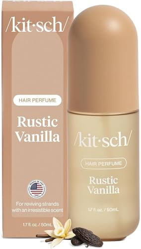 Kitsch Hair Perfume for Women - Rustic Vanilla | Clean, Deodorizing & Patented Odor-Eliminating Technology Hair Spray & Body Mist - Freshen Hair, Pillows - Warm Tonka, Vanilla & Cedar Blend - 50 mL | Amazon (US)