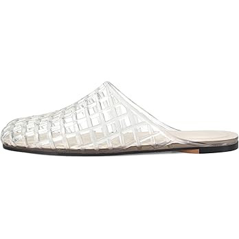 Women's Red Jelly Mesh Slides, Comfortable Flat Slip On Sandals, Casual Summer Beach Slippers | Amazon (US)