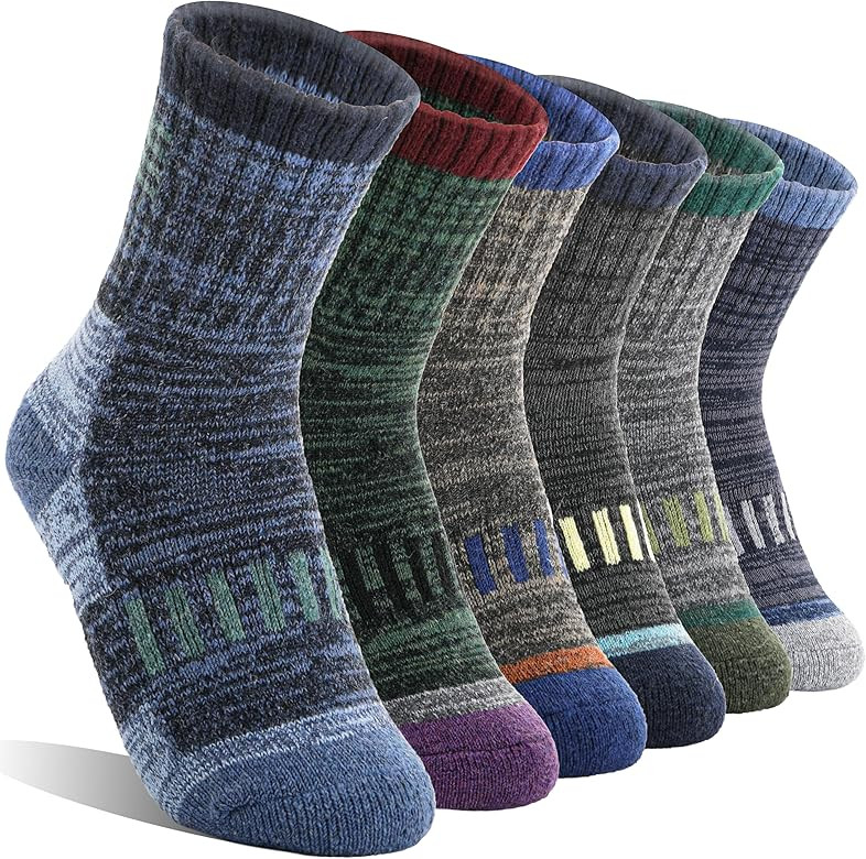 Kids Merino Wool Hiking Socks Boys Girls Toddler Thermal Winter Warm Thick Cushioned Moisture Wic... | Amazon (US)
