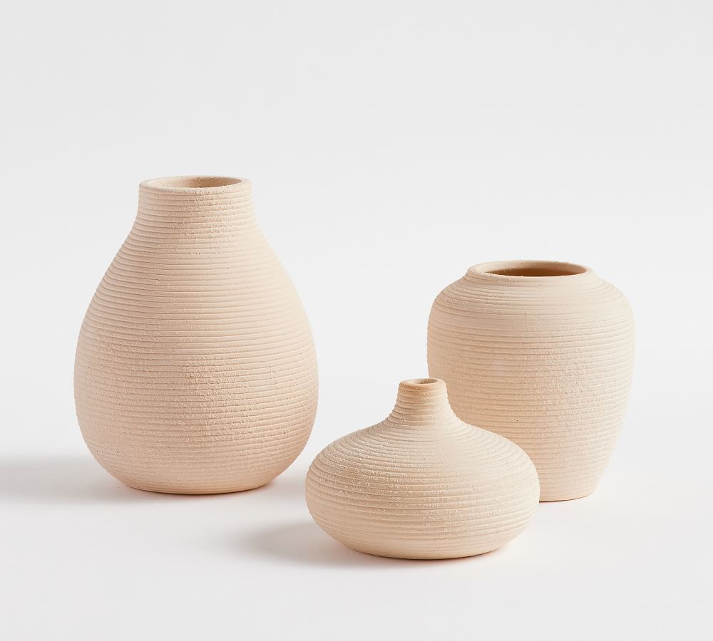 Bondi Handcrafted Terra Cotta Vase Collection - Pink | Pottery Barn (US)