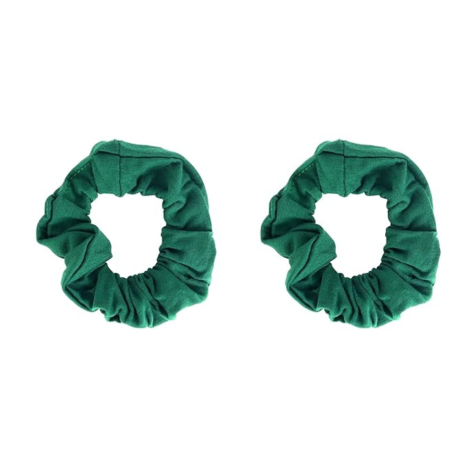 Set of 2 Solid Scrunchies (Dark Green) | Amazon (US)