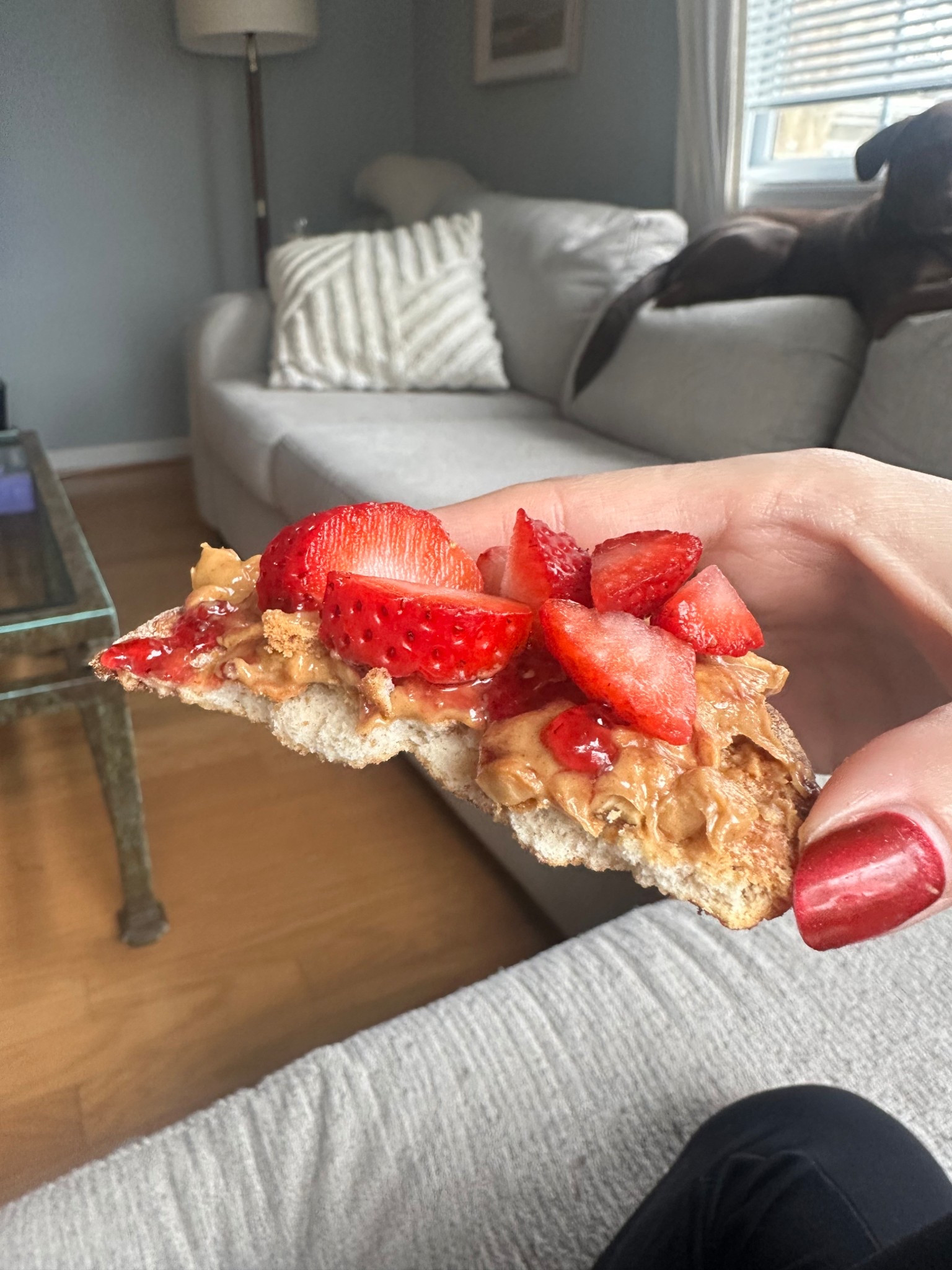 My favorite sweet treat breakfast! Cinnamon wasa crisps that I buy in bulk on Amazon + PB, Jelly & fresh strawberries. #breakfast #healthysnack #food 

#LTKselfcare