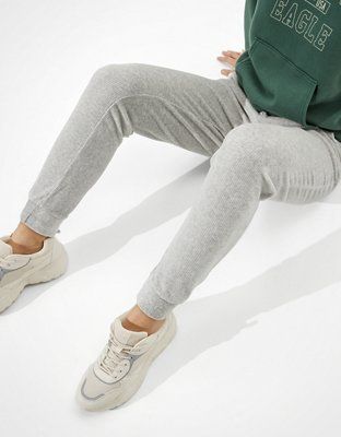 AE Velour Slim Boyfriend Jogger | American Eagle Outfitters (US & CA)