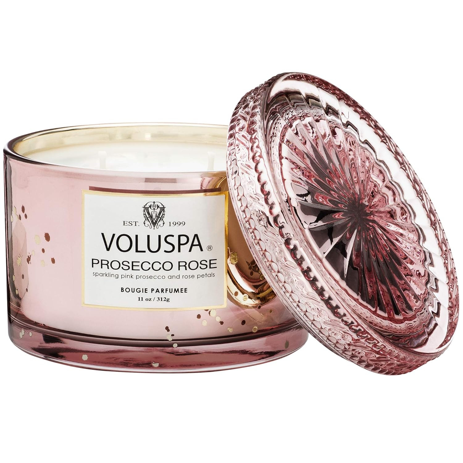 Voluspa Prosecco Rose Corta Maison Boxed Glass Candle, 11 Ounces | Amazon (US)