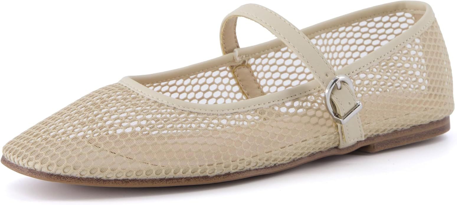 CUSHIONAIRE Women's Muse Mesh Flat +Memory Foam and Wide Widths Available | Amazon (US)