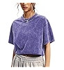 Womens Oversized Vintage T Shirts Casual Cropped Tees Short Sleeve Cotton Acid Wash Tops Summer G... | Amazon (US)
