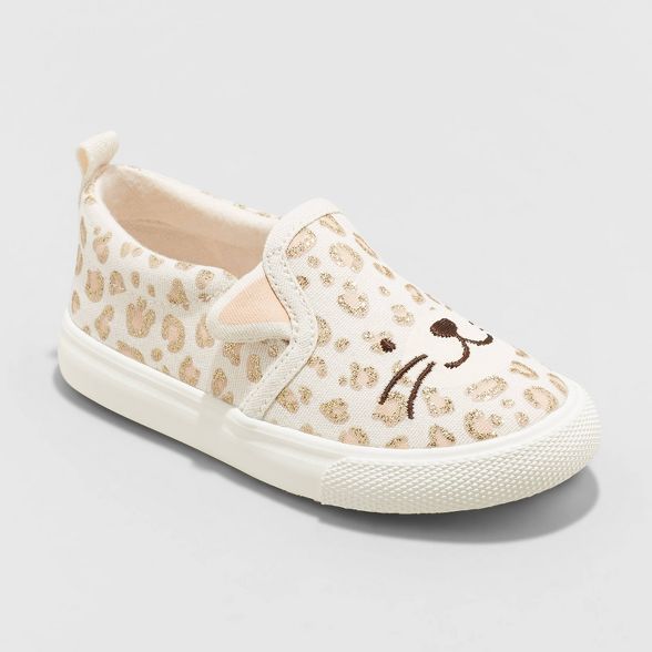 Toddler Girls' Norene Slip-On Apparel Sneakers - Cat & Jack™ Tan | Target