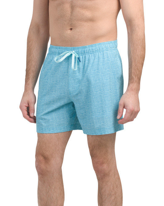 Painted Check Swim Trunks | TJ Maxx