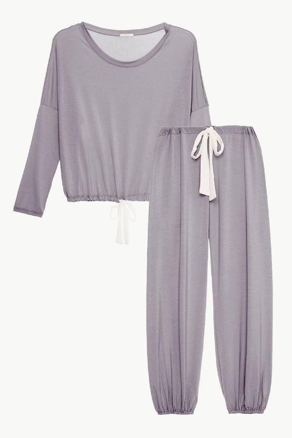 Gisele TENCEL™ Modal Slouchy PJ Set - Dusk/Ivory | Eberjey