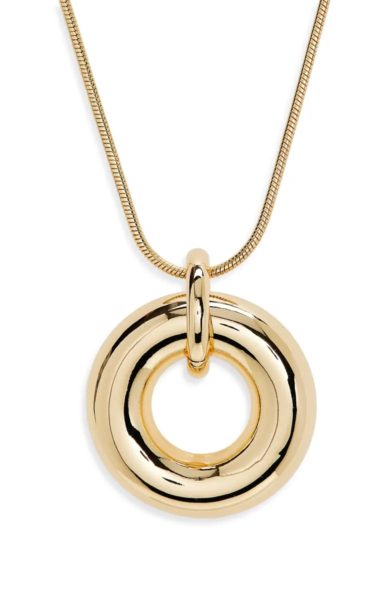 Nordstrom Circle Pendant Long Necklace | Nordstrom | Nordstrom