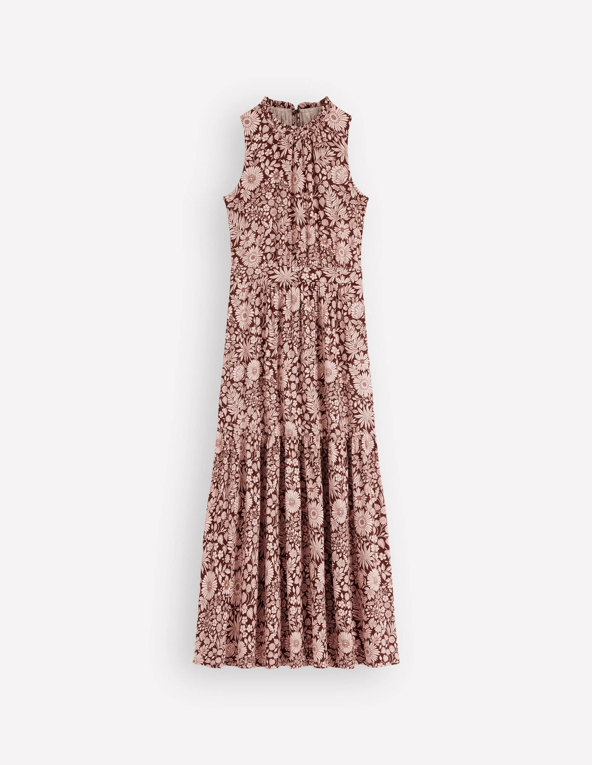 Camalie Jersey Maxi Dress-Raw Umber, Flowerbed Bloom | Boden (US)
