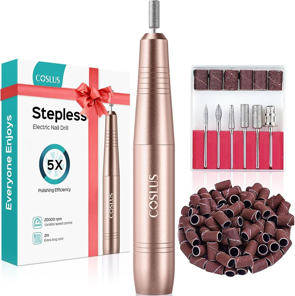 COSLUS Nail Drill File Professional: for Acrylic Gel Dip Powder Nails Portable Nail Drill Machine... | Amazon (US)