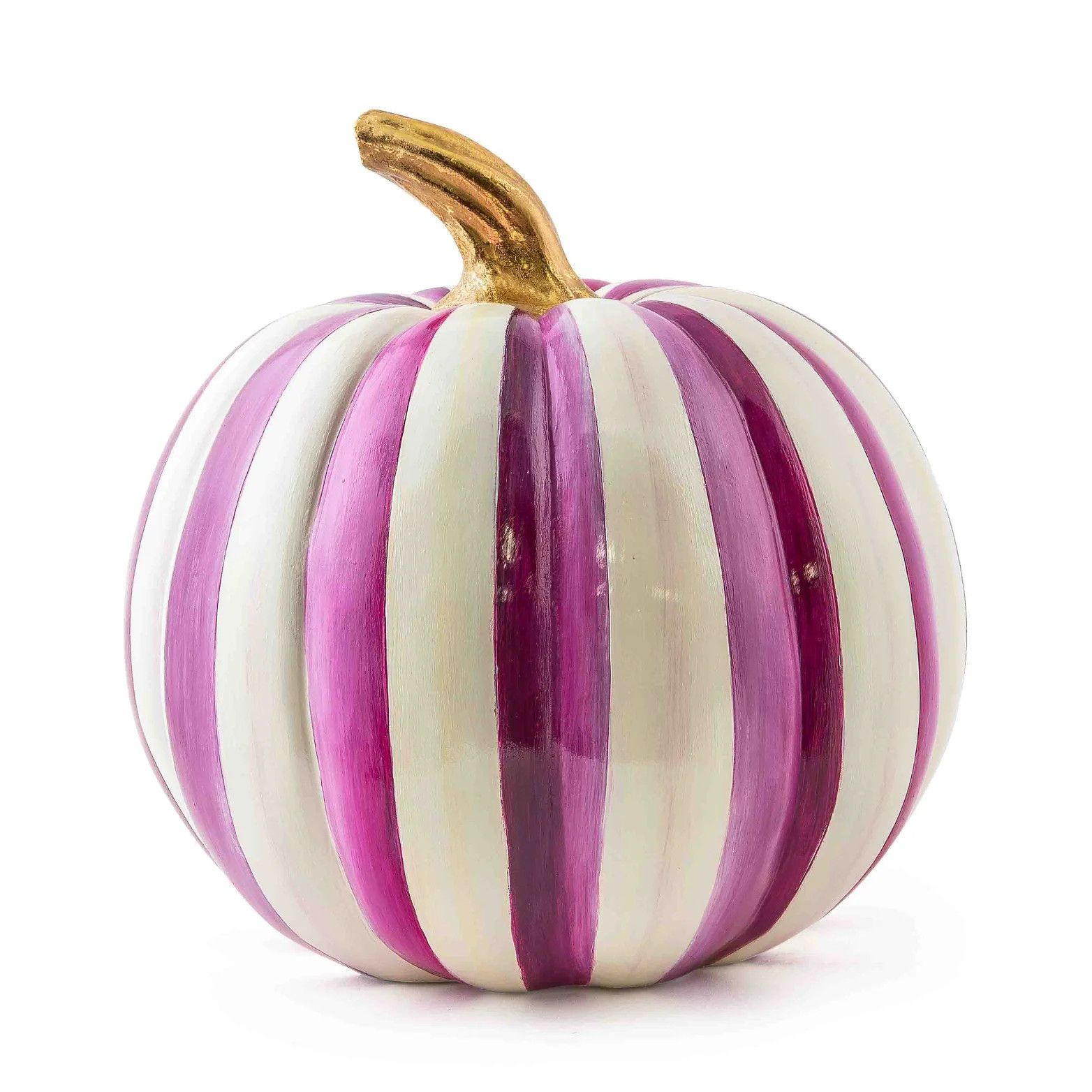 MacKenzie Childs Plum Stripe Pumpkin, Medium | Waiting On Martha Home