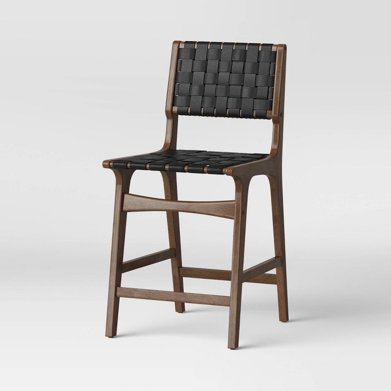 Ceylon Woven Counter Height Barstool Brown/Natural Wood - Opalhouse&#8482; | Target