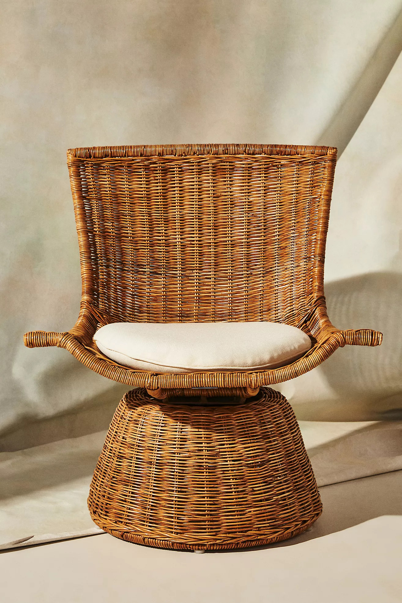 Healdsburg Rattan Swivel Chair | Anthropologie (US)