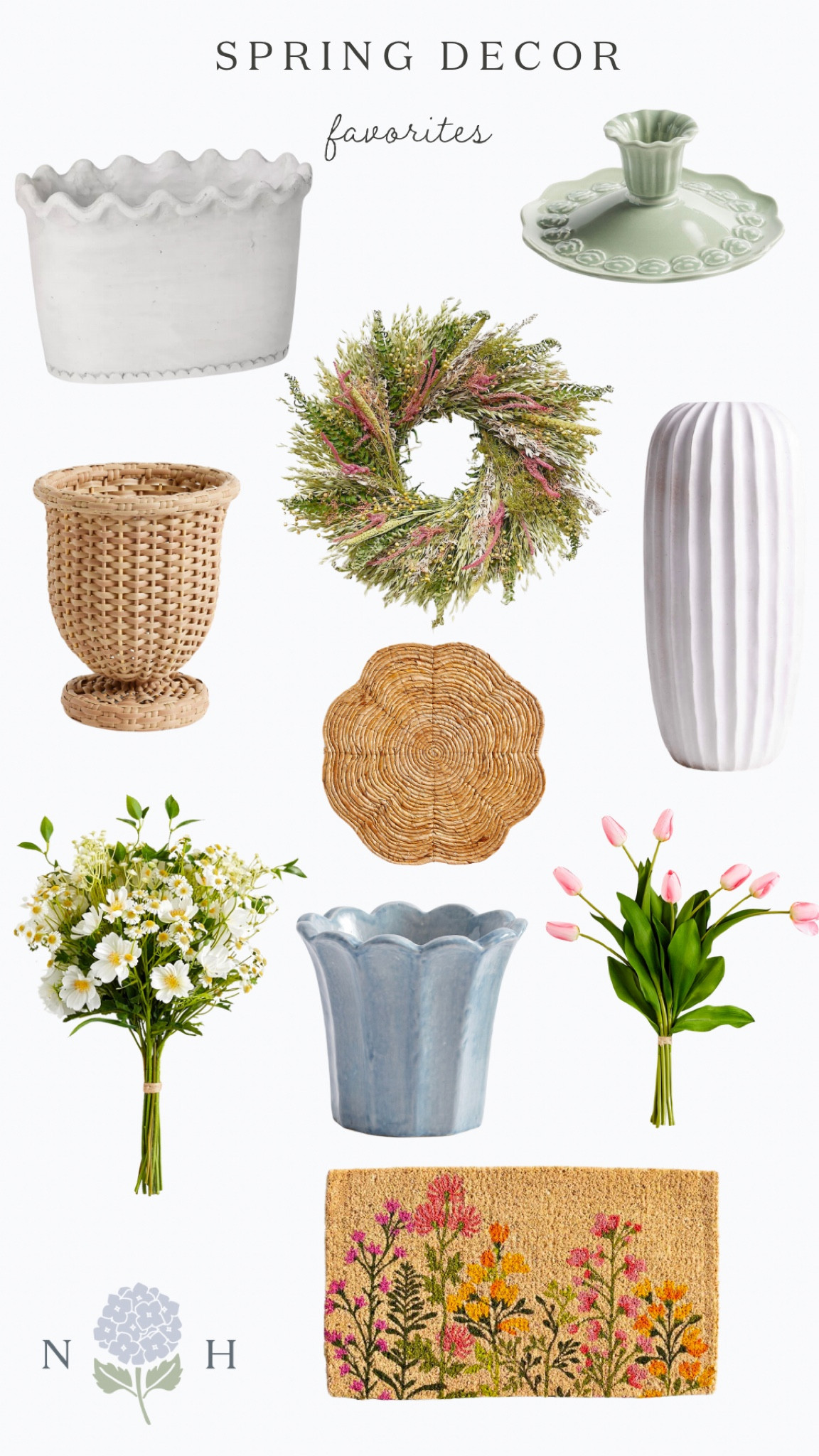 Spring decor, farmhouse decor, coastal decor, pottery barn, crate and barrel, faux florals, wreaths, planters 

#LTKhome