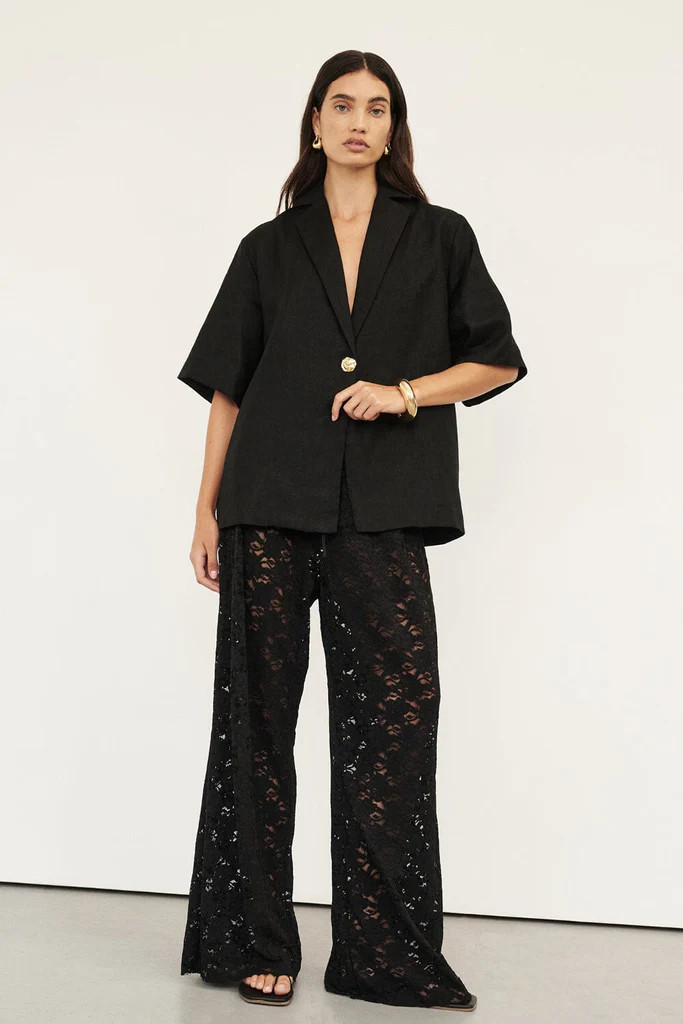 LOULA BLACK LACE PANT | DISSH
