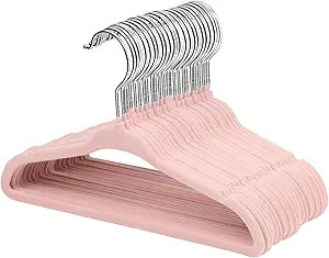 ManGotree Velvet Baby Clothes Hangers, Baby Toddler Kids Hangers with Swivel Hook, Notched Should... | Amazon (US)