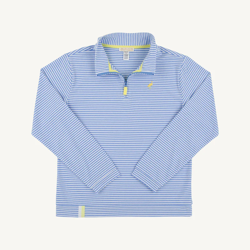 Prepletic\u2122 Hayword Half Zip - Barbados Blue Stripe | The Beaufort Bonnet Company