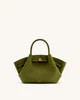 Hana Mini Faux Suede Tote Bag - Dark Olive | JW PEI US