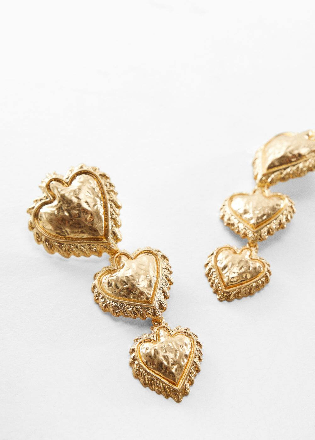 Heart earrings -  Women | Mango United Kingdom | MANGO (UK)
