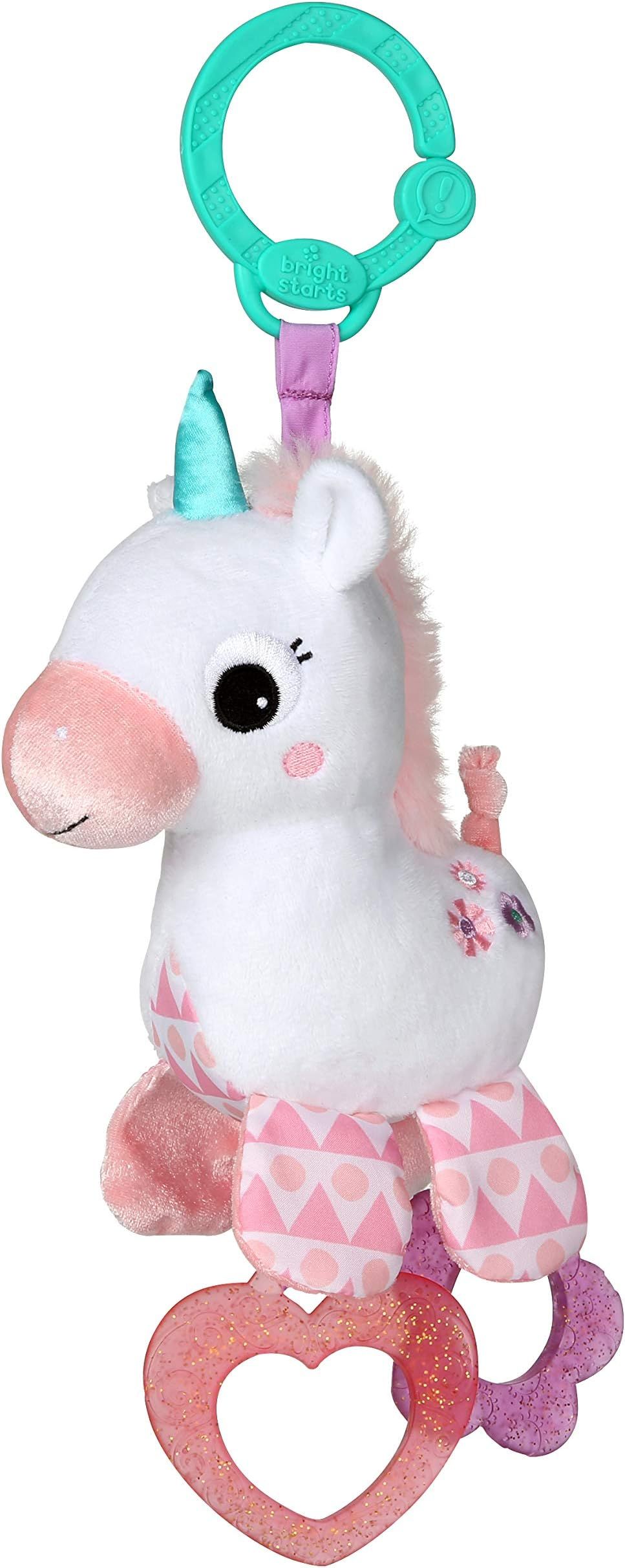 Bright Starts Sparkle & Shine Unicorn On-The-Go Take-Along Toy, Ages Newborn | Amazon (US)