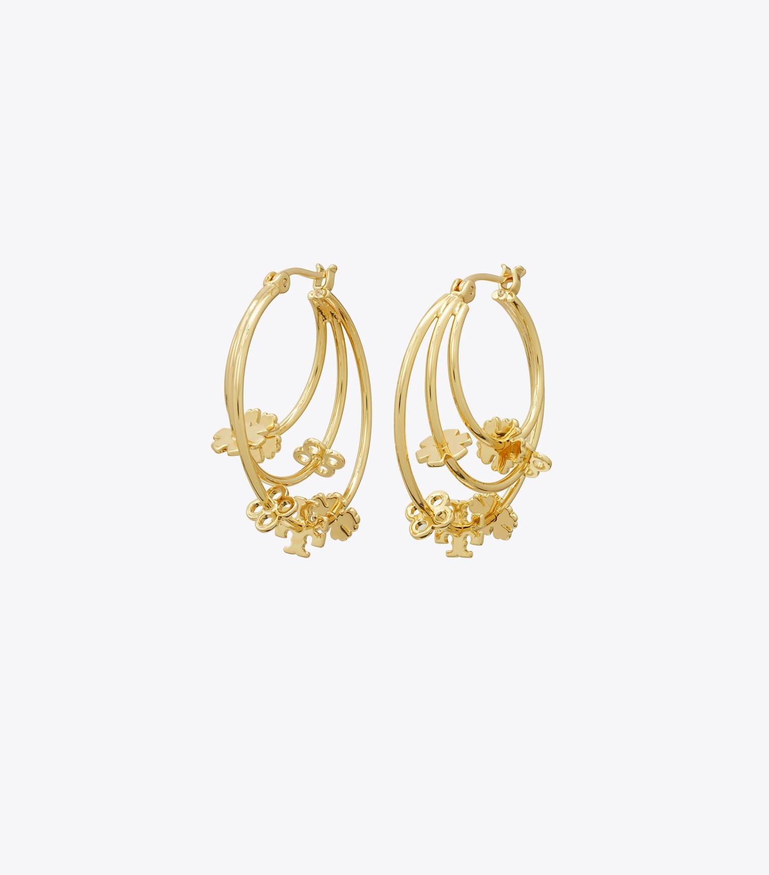 Kira Clover Hoop Earring: Women's Designer Earrings | Tory Burch | Tory Burch (US)
