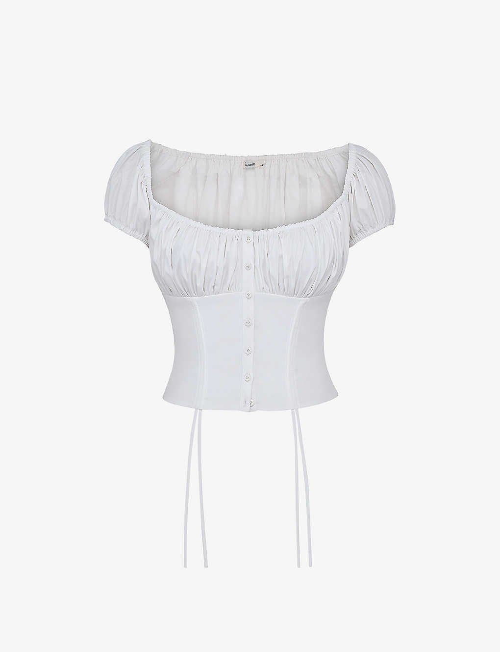 Kitty gathered stretch-cotton top | Selfridges