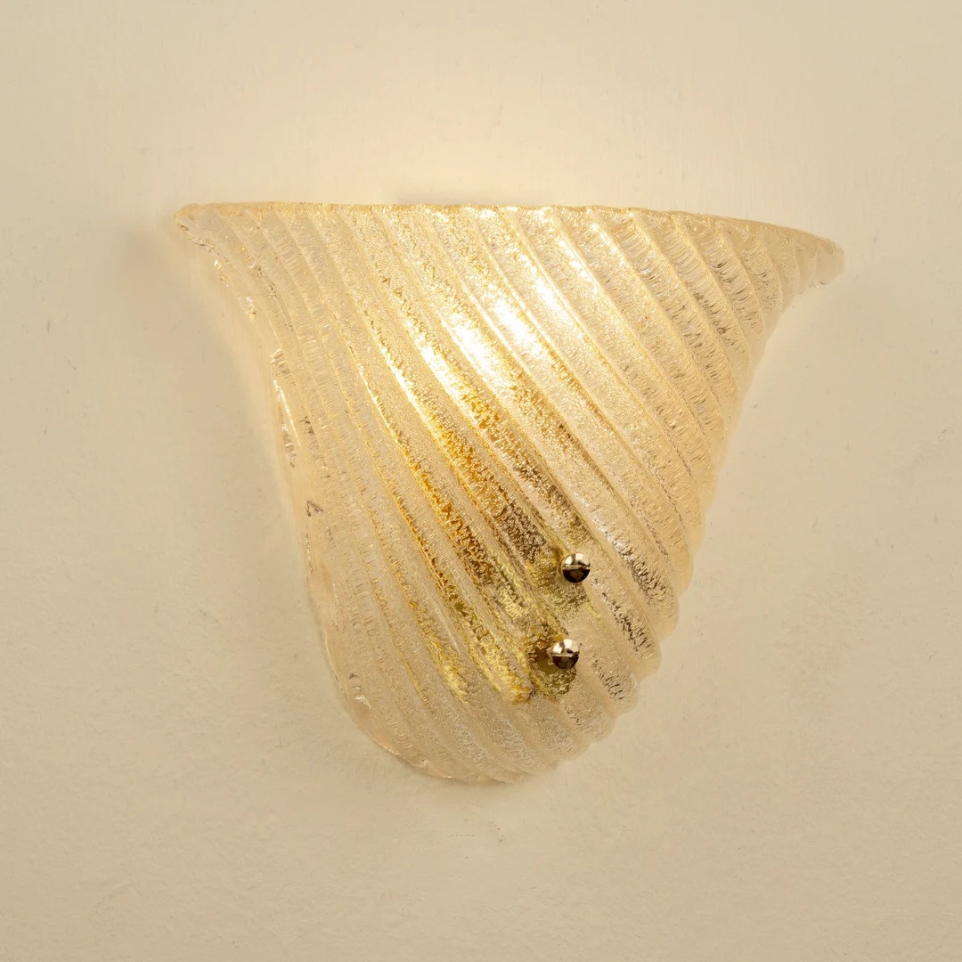 Clear Murano Glass Wall Lamp, Vintage Wall Sconce Made in Italy - Etsy | Etsy (US)