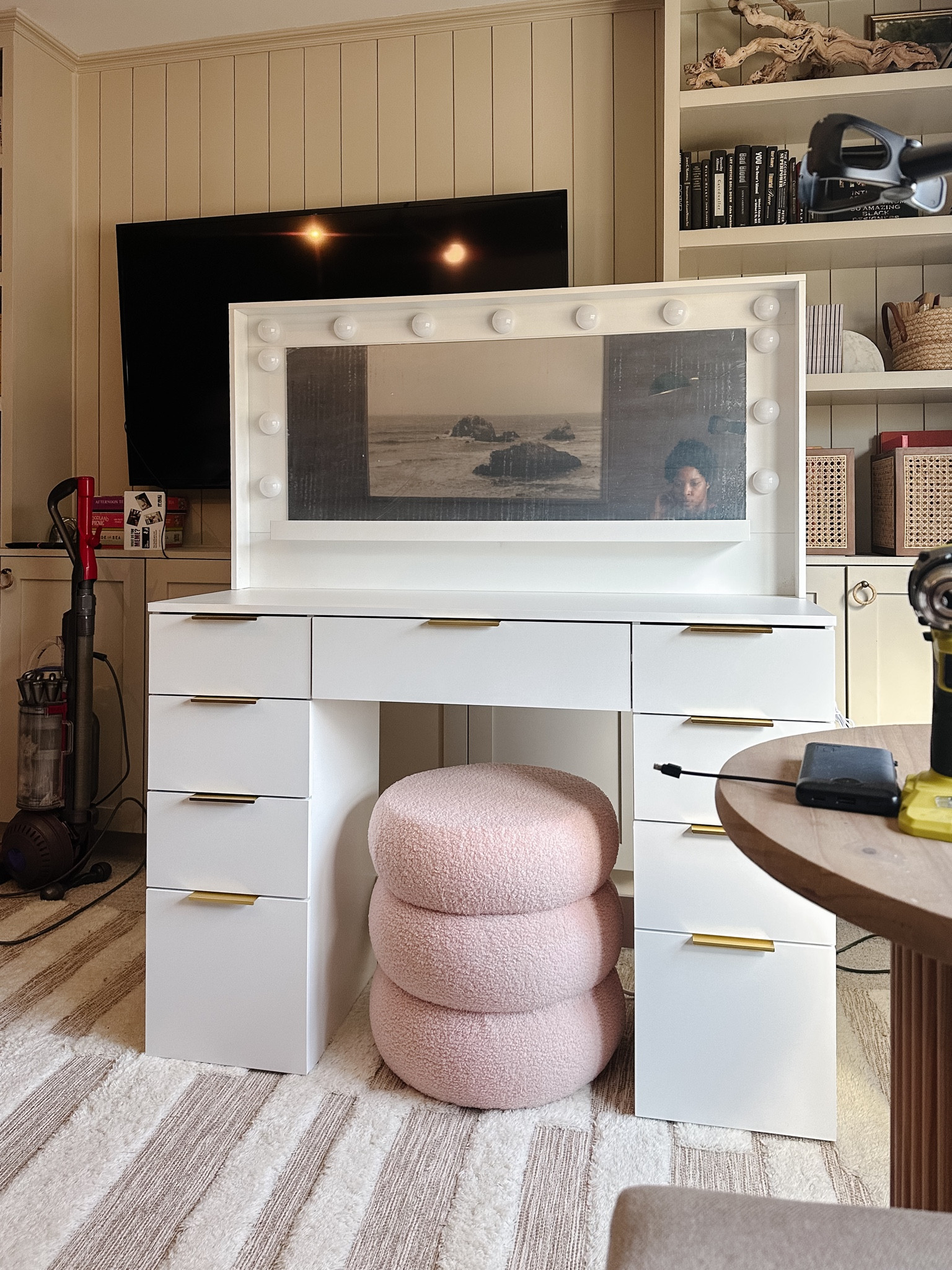 Affordable vanity with LOTS of storage! Perfect for a teen or preteen. Makeup vanity, teen room 

#LTKFamily #LTKHome #LTKKids